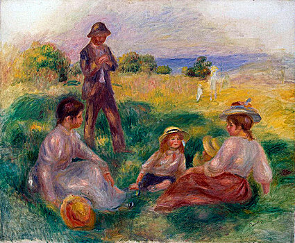 聚会,乡野,1898年,艺术家