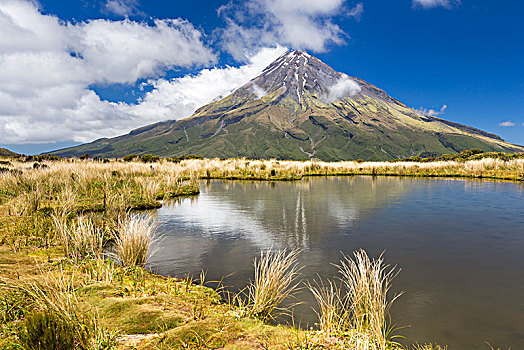 高山湖,塔拉纳基,火山,山脉,艾格蒙特国家公园,区域,新西兰,大洋洲