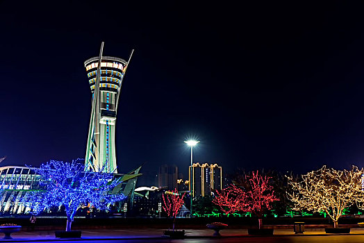 夜景,人民广场,观光塔