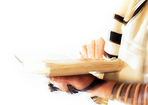 犹太,男人,拿着,希伯来圣经