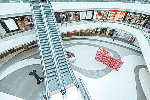 扶梯,现代,购物中心