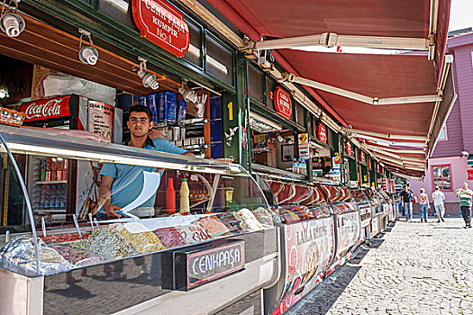 烤土豆,货摊,伊斯坦布尔,土耳其