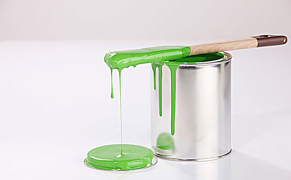 罐,绿色,颜料