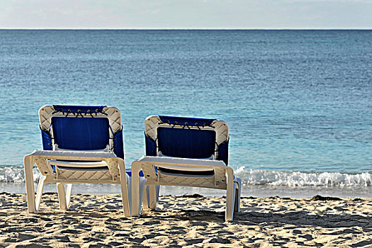 太阳椅,酒店,海滩,特立尼达,古巴,大安的列斯群岛,加勒比海,中美洲,北美