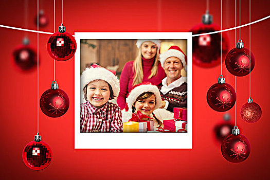合成效果,图像,圣诞节,照片,头像,喜庆,家庭,圣诞帽