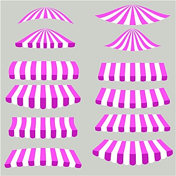 粉色,白色,帐篷