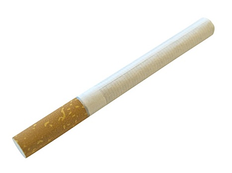一个,隔绝,香烟,白色背景