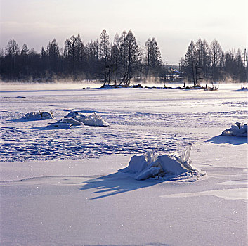 长白山,二道白河,自然风光,冰雪,奶头河,吉林,延边