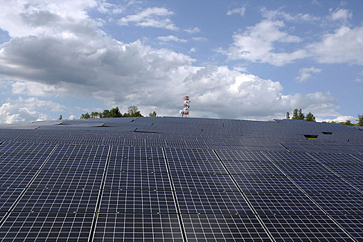 光电,电厂,太阳能电池板,卡罗维瓦里,卡尔斯巴德,捷克共和国,欧洲