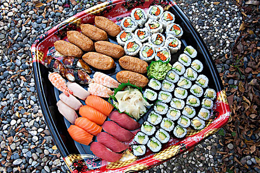 种类,日本,寿司,大幅,尺寸