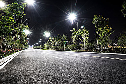 空,沥青,道路,郊区,首尔,夜晚