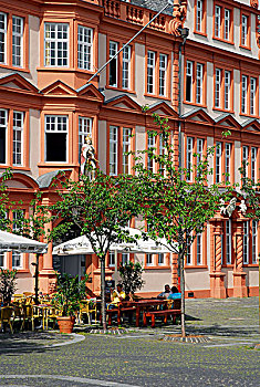 建筑,古登堡,博物馆,老城,美因茨,莱茵兰普法尔茨州,德国,欧洲