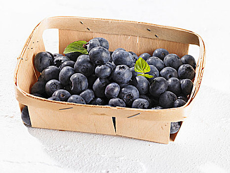 蓝莓,木质,篮子