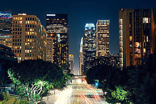 洛杉矶,市区,街道,夜拍
