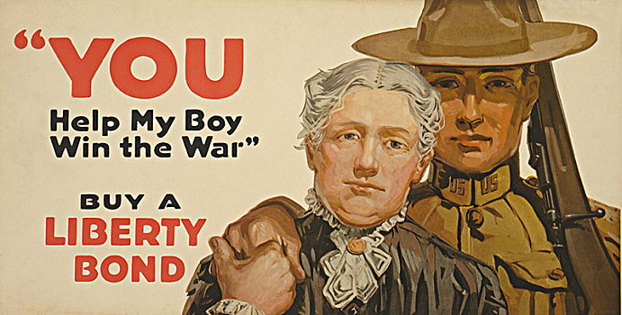 头像,军人,母亲,帮助,男孩,胜利,战争,买,自由,亲密,一战,海报,美国,历史