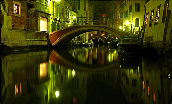夜晚,威尼斯
