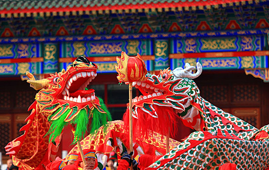 二龙戏珠图片_二龙戏珠图片大全_二龙戏珠图片素材