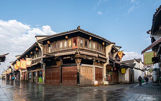 杭州历史街区木结构古建筑