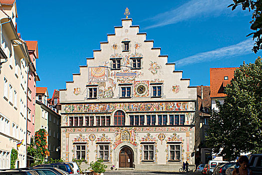 老市政厅,林道,巴伐利亚,德国,欧洲
