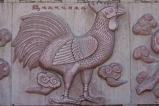 北京白云观内的十二生肖石刻