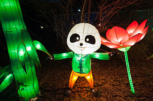 灯会庙会灯笼熊猫造型灯