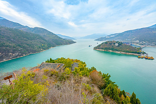 重庆市奉节县白帝城风景区,三峡夔门旅行风光图片