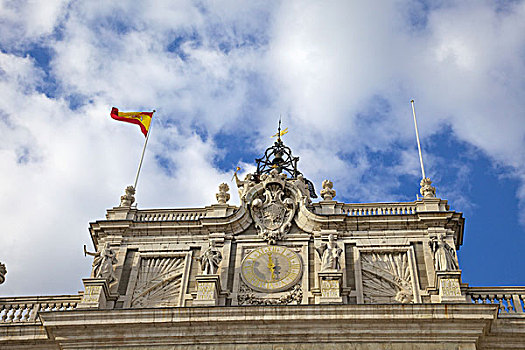 仰视,宫殿,马德里,皇宫,西班牙