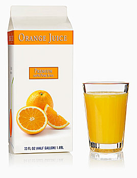 橙汁,纸盒,玻璃杯,美国