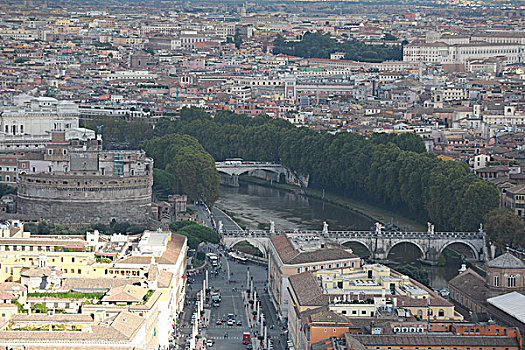 梵蒂冈圣彼得大教堂俯瞰罗马市容