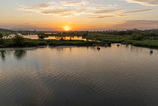 晚霞夕照