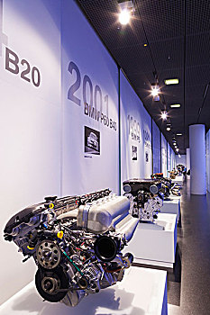 德国,巴伐利亚,慕尼黑,宝马,博物馆,展示,汽车,引擎
