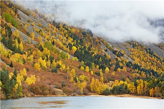 高山湖,秋天
