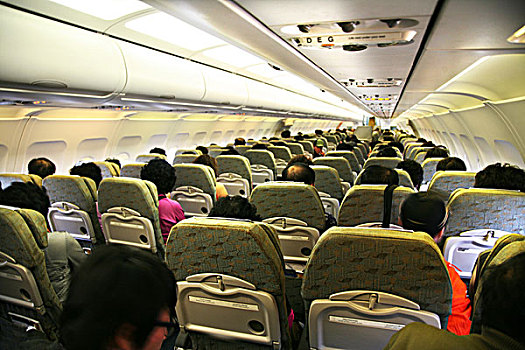 飞行,曼谷,河内,室内,乘客