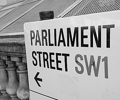 黑白,议会,路标,伦敦