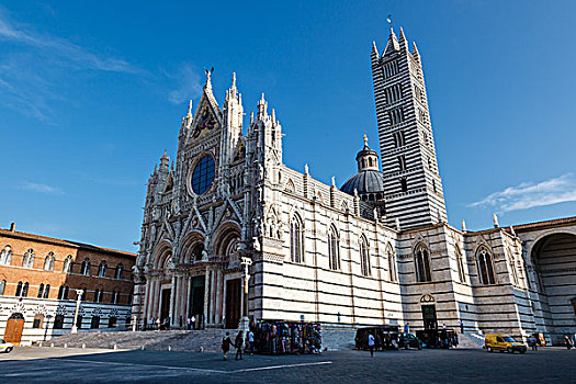 漂亮,圣马利亚,大教堂,锡耶纳,托斯卡纳,意大利