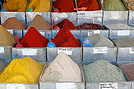调味品,市场,玛拉喀什,区域,摩洛哥