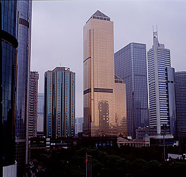 广州市,夜景,高楼,大厦,电信