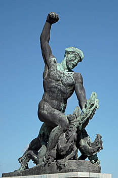 局部,自由,雕塑,布达佩斯