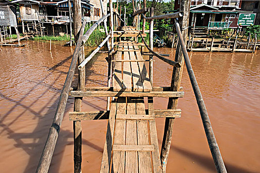 桥,漂浮,农场,茵莱湖,掸邦,缅甸,大幅,尺寸