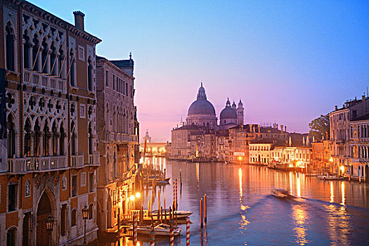 威尼斯,大运河,日出,意大利