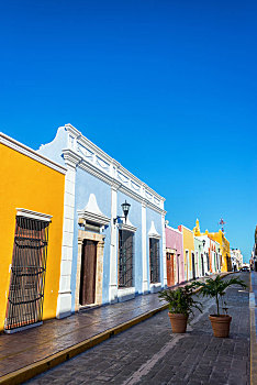 彩色,街道,坎佩切,墨西哥