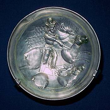 银盘,展示,国王,4世纪,艺术家,未知