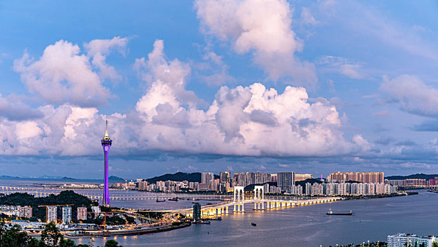 中国澳门城市风光夜景图片