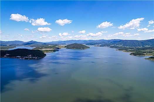 吉林市松花湖夏季自然风光航拍