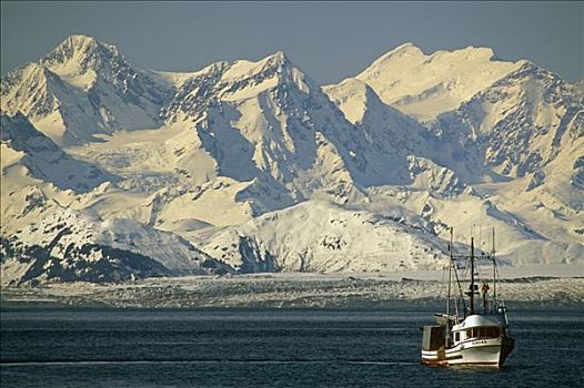 渔业,声音,冰河,冰河湾国家公园,东南部