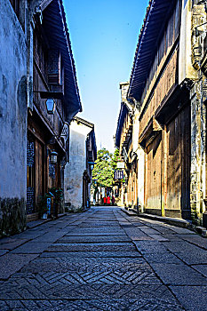 乌镇西栅大街晨景