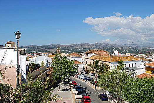 风景,城镇,街道,马拉加,西班牙