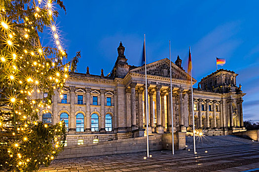 德国国会大厦,圣诞节