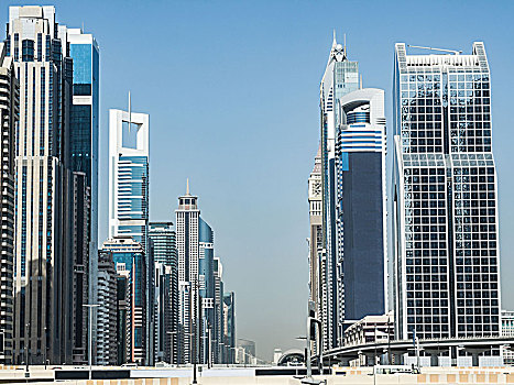 景色,市区,天际线,白天,迪拜,阿联酋