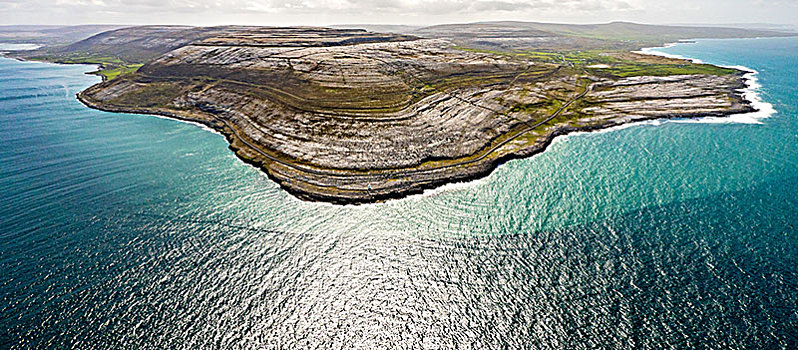 岩石海岸,黑色,头部,北方,杜林,布伦,砂岩,岩石构造,克雷尔县,爱尔兰,欧洲